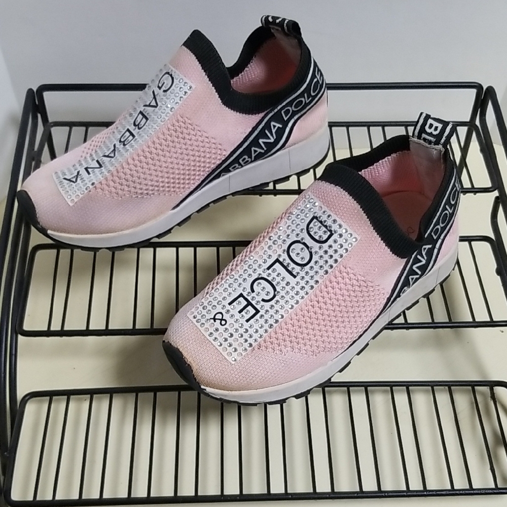 Dolce & Gabbana Women's Pink Slip-On Sneakers